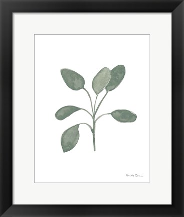 Framed Fresh and Green VII Dark Print