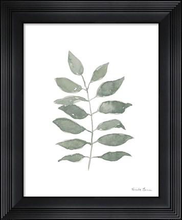 Framed Fresh and Green IV Dark Print