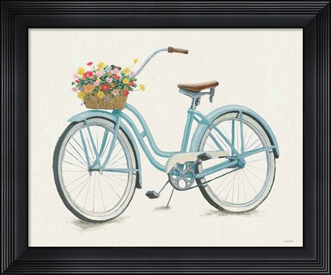 Framed Beach Time III Neutral Print