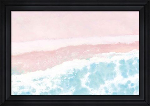 Framed Sky Seaview I No Umbrellas Pink Print