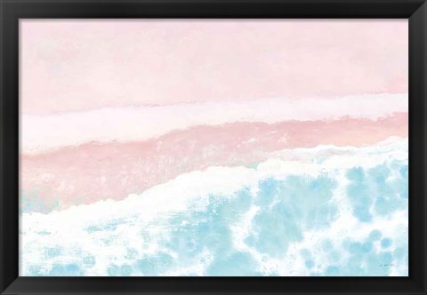 Framed Sky Seaview I No Umbrellas Pink Print