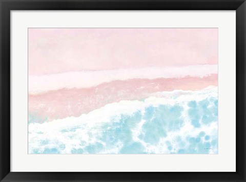 Framed Sky Seaview I No Umbrellas Pink Print