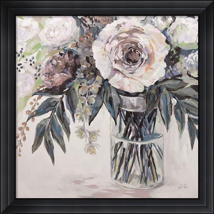 Framed Elation Greige Print