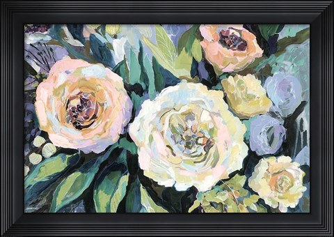 Framed Walk in the Garden Neutral Crop Print