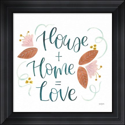 Framed Home Sweet Home III Print