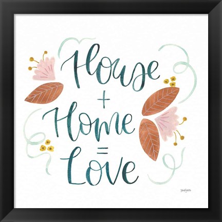 Framed Home Sweet Home III Print