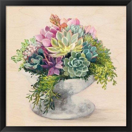 Framed Festive Succulents II Print