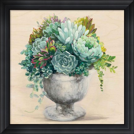 Framed Festive Succulents I Print