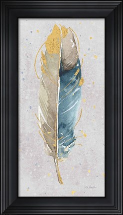 Framed Indigold XXI on Gray Panel Print