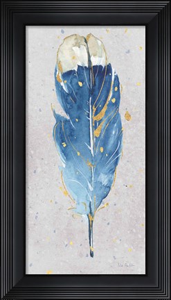 Framed Indigold XVIII on Gray Panel Print
