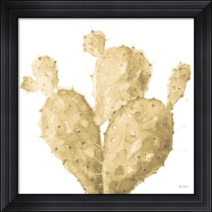 Framed Mixed Greens XXXVI Gold Print