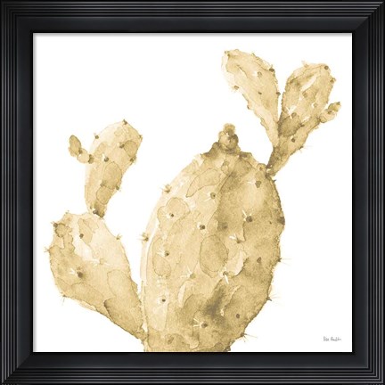 Framed Mixed Greens XXXV Gold Print
