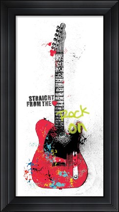 Framed Garage Band I Graffiti Print