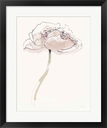 Framed Single Somniferums II Neutral Crop Print