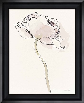 Framed Single Somniferums I Neutral Crop Print