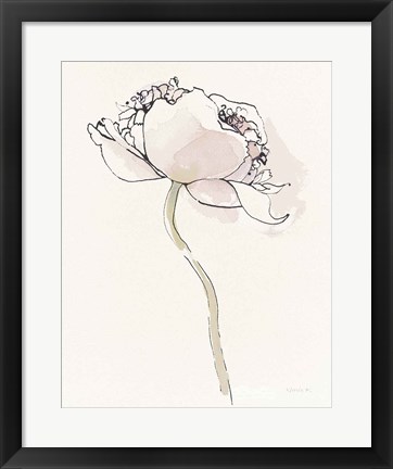 Framed Single Somniferums I Neutral Crop Print