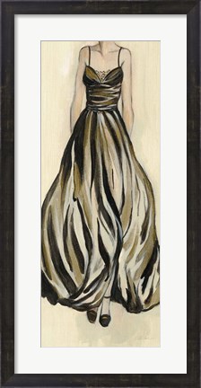 Framed Evening Gown III Crop Print