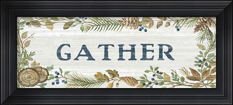 Framed Lakeside Retreat III Gather Print