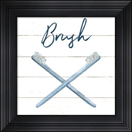 Framed Cottage Bath III Print