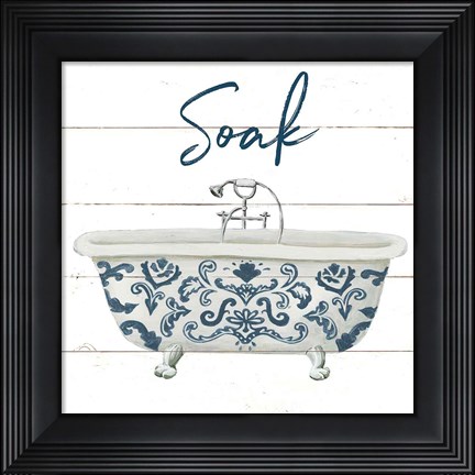 Framed Cottage Bath II Print