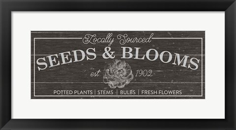 Framed Flower Market II Dark Wood Print