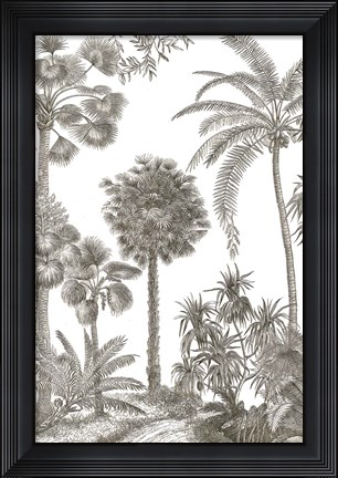Framed Palm Oasis I Print