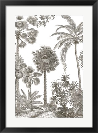 Framed Palm Oasis I Print