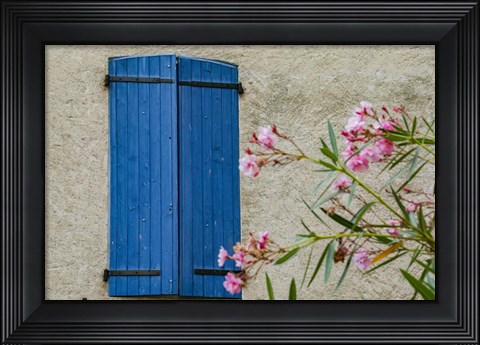 Framed Window Of Manosque Home In Provence Print