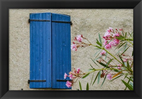 Framed Window Of Manosque Home In Provence Print