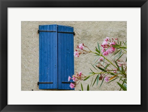 Framed Window Of Manosque Home In Provence Print