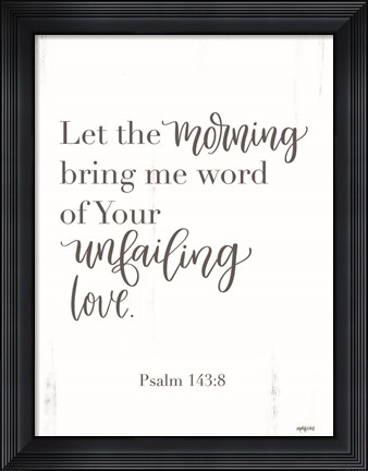 Framed Unfailing Love Print