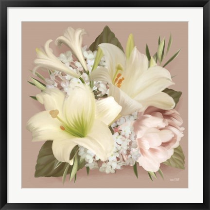 Framed Spring Lily Bouquet Print