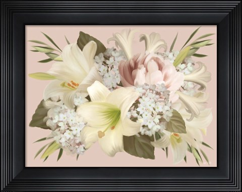 Framed Spring Lily Floral Print