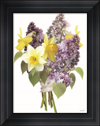Framed Lilacs and Daffodils Print