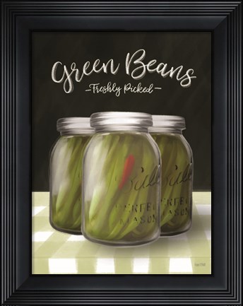 Framed Farm Fresh Green Beans Print
