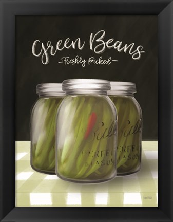 Framed Farm Fresh Green Beans Print