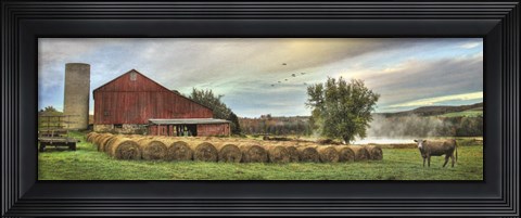 Framed Hay Harvest Print
