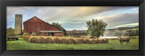 Framed Hay Harvest Print