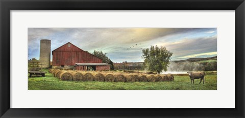 Framed Hay Harvest Print