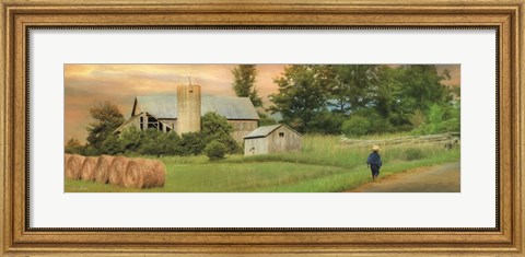 Framed Amish Barefoot Farmer Print