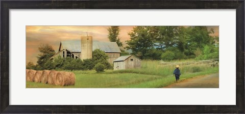 Framed Amish Barefoot Farmer Print