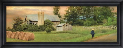 Framed Amish Barefoot Farmer Print