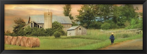 Framed Amish Barefoot Farmer Print