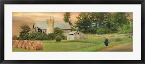 Framed Amish Barefoot Farmer Print