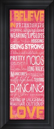 Framed I Believe in Love Print