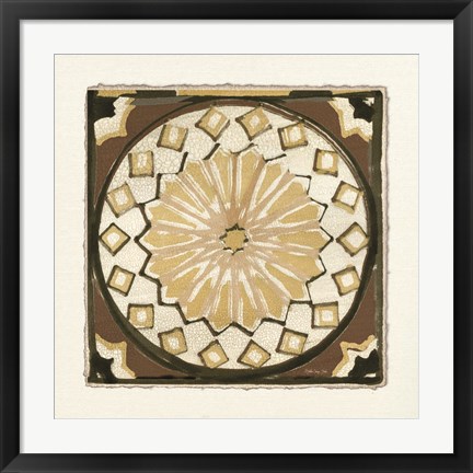 Framed Moroccan Tile Pattern IV Print