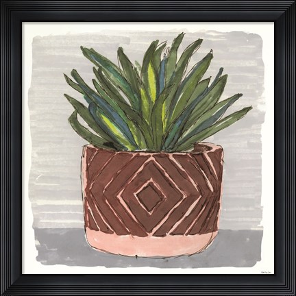 Framed Potted Agave II Print