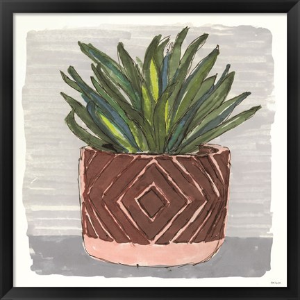 Framed Potted Agave II Print