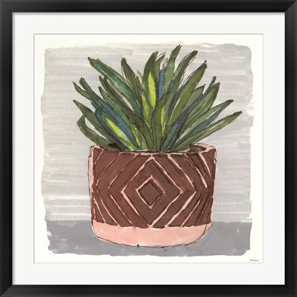 Framed Potted Agave II Print