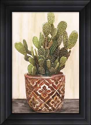 Framed Potted Cactus II Print